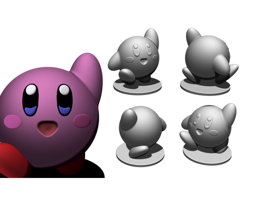 kirby oyuncak bebek sanat 3d print model - Mito3D