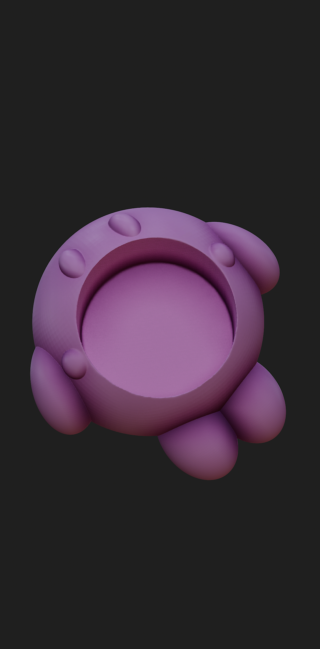 Kirby beber polvo cucharón 3D print model - Mito3D