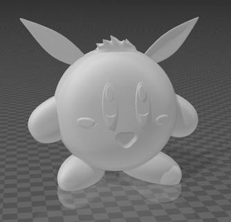 kirby eevee Anime Pokémon 3d print model - Mito3D