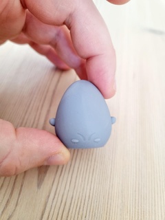kirby fanart - easter egg mouthful art toy ornament sculpt 3d print model - Mito3D
