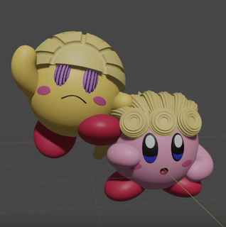 Kirby journée art jojo jjba d'or vent anime bizarre aventure 3d print model - Mito3D