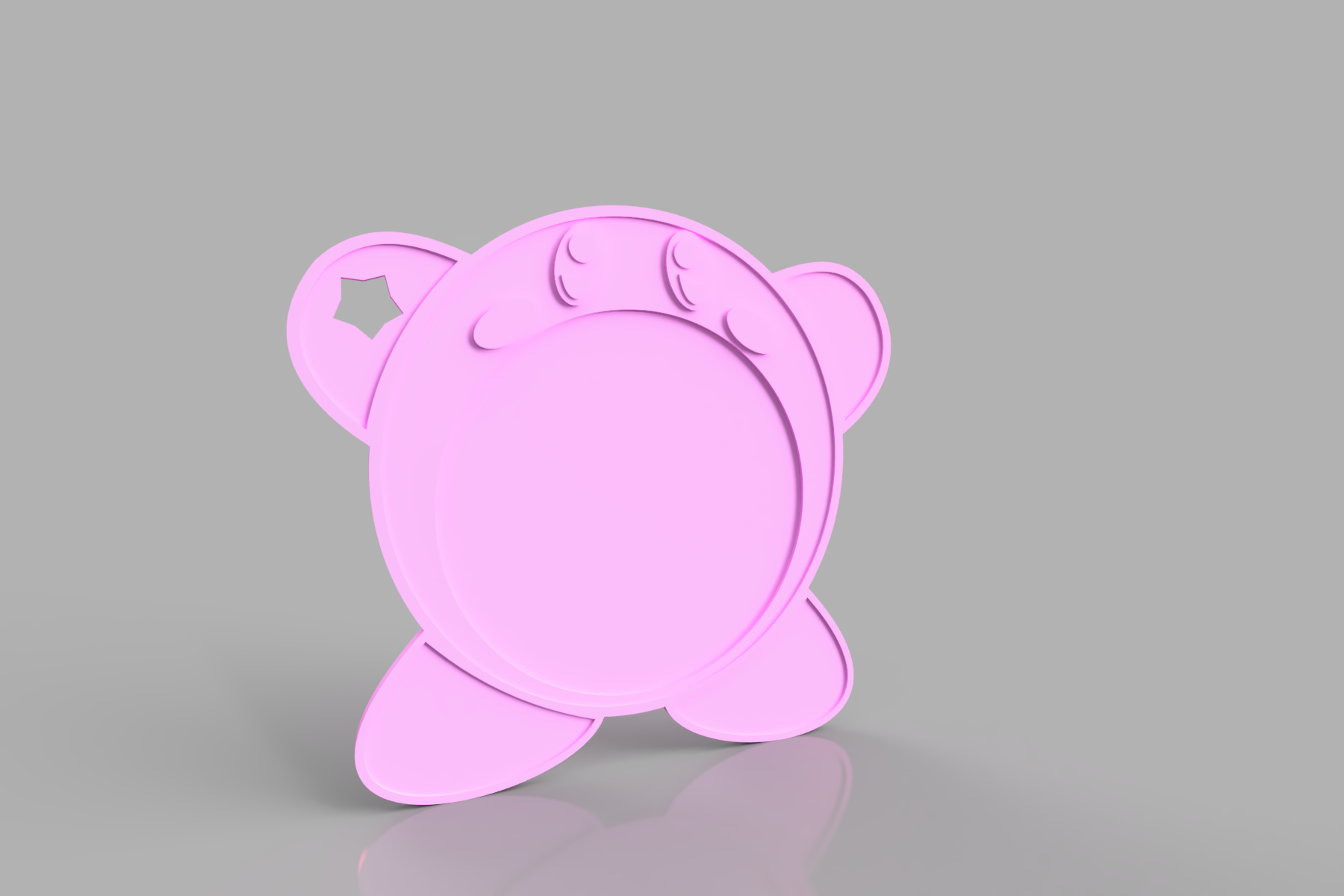 Kirby suspensão espelho mão base 3D print model - Mito3D