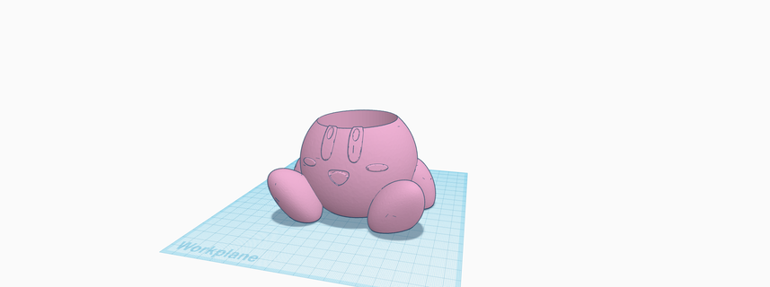 Kirby titulaire soutien parfait forme amusement Jeu personnage mode Accueil maison rond 3d print model - Mito3D