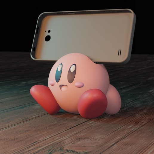 kirby iPhone Zelle Telefon Träger Nintendo 3D print model - Mito3D