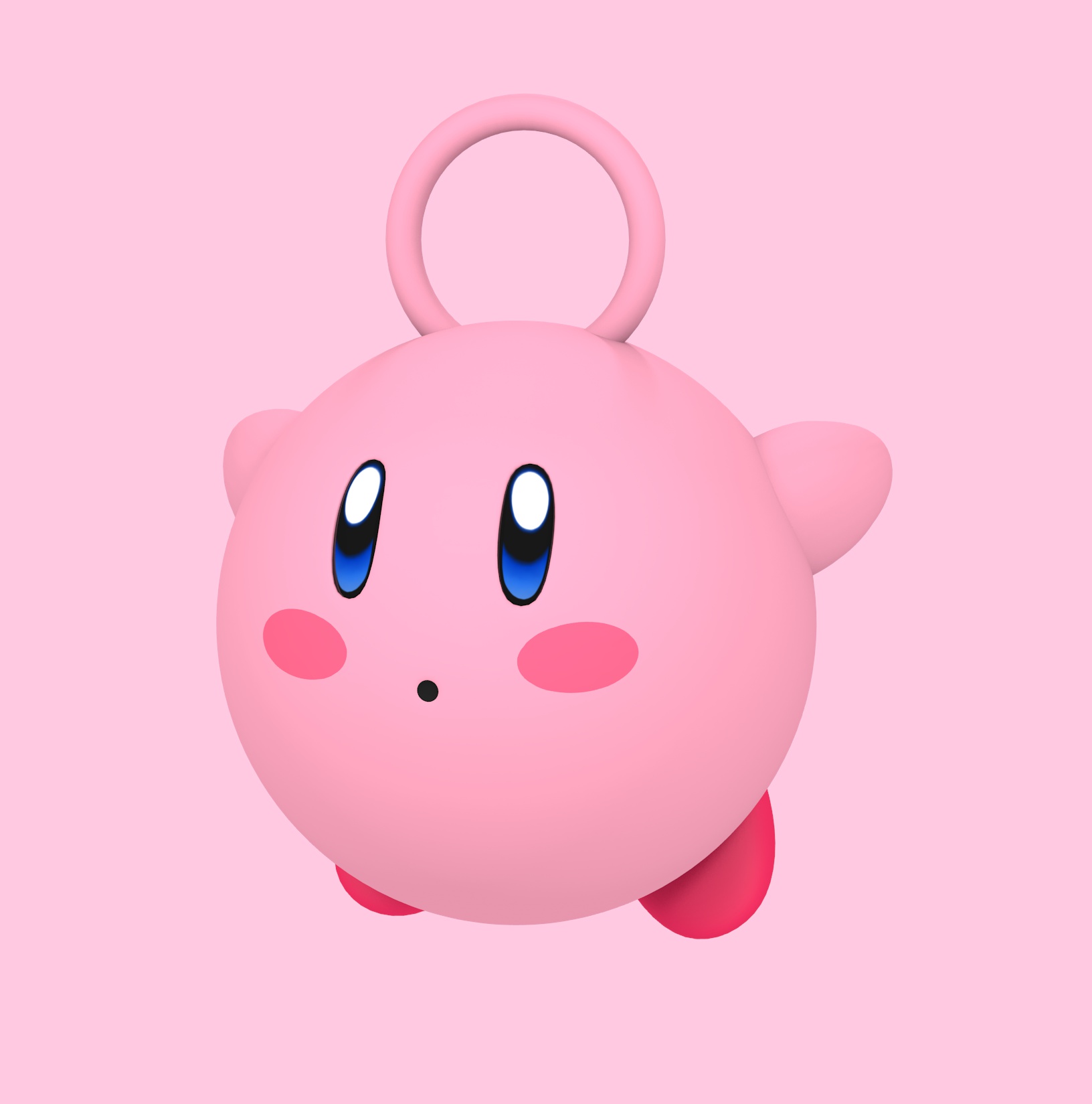 kirby porte clés ornementé 3D print model - Mito3D