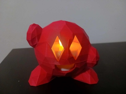 Kirby Basso polly decorazione lanterne inutile arte supporto facile giocattolo luce candela tè ragazzo guidato fdm resina Stampa gadget regalo dimenticato sbarcare 3d print model - Mito3D