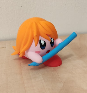 Kirby nami arte manga anime nintendo carina Rufy pirata pezzo 3d print model - Mito3D