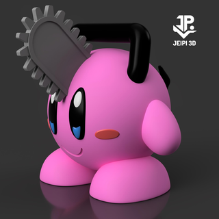 Kirby respeito motosserra homem Nintendo super mario manos anime cão mascote 3d print model - Mito3D