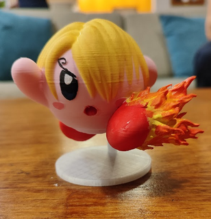 Kirby sanji Arte Kirby manga anime nintendo lindo sanji cocinar trozo luffy calor 3d print model - Mito3D