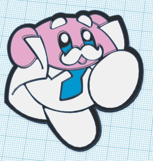 Kirby simi llavero alfiler nintendo 3d print model - Mito3D