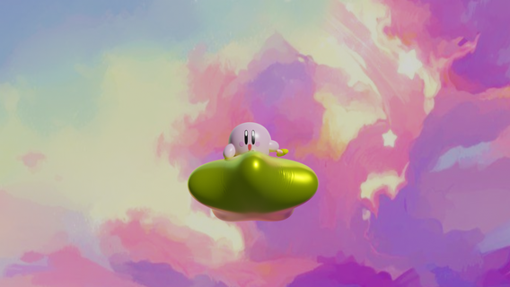 Kirby star star Kirby 3d print model - Mito3D
