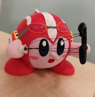 Kirby cair arte manga anime Nintendo fofa usopp 1 peça luffy pirata atirador elite 3d print model - Mito3D