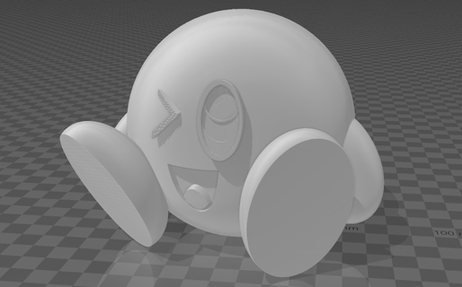 Kirby occhiolino giocattolo carina semplice divertente 3d print model - Mito3D