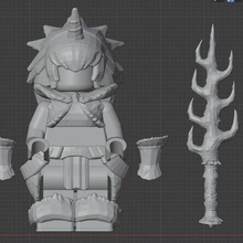 kirin armor lego minifigure monster hunter 3d print model - Mito3D