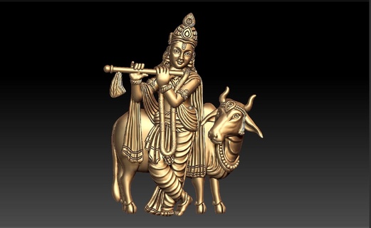 Kirshna vaca pendente Vishnu Krishna perumal narayana hari janardhana madhava govinda kesava Vaikuntha Vishvarupa Damodara ananta Rathakirshna 3d print model - Mito3D