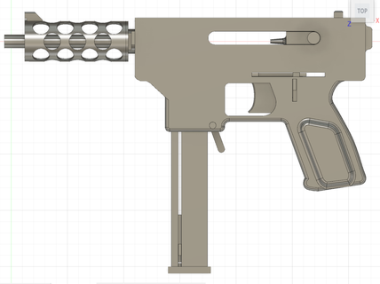 kiss-9 spring powered airsoft pistol 3d print model - Mito3D