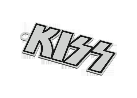 kiss keychain music 3d print model - Mito3D