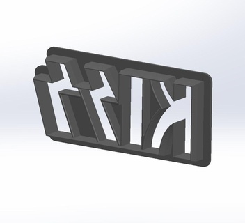 kiss symbol cookie cutter tool kitchen logo 3d print model - Mito3D