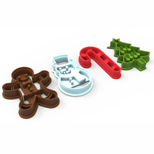 kit 4 christmas cookie cutter natal snowman 3d print model - Mito3D
