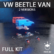 kit beetle van fuskombi station wagon 20fev22 vw fusca 1 24 scale plastic kits 3d print model - Mito3D