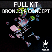 Kit Bronco Konzept inspiriert Ford Plastik revell tamiya 1 24 amt Crawler LKW Rallye wrc 3d print model - Mito3D