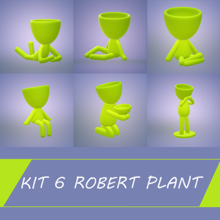 takım x6 Robert bitki ev tencere vazo vazolar Roberts 3d print model - Mito3D