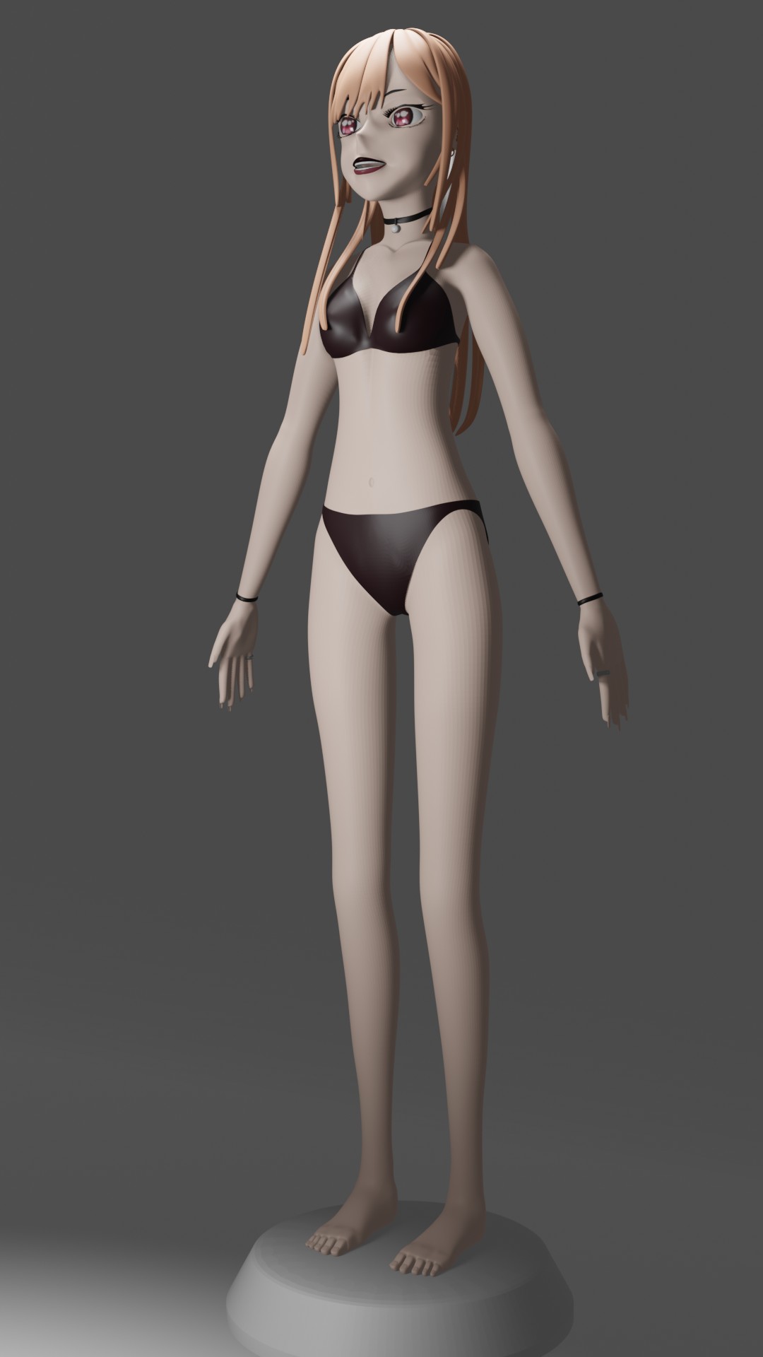 T pose nonrigged model of Marin Kitagawa anime girl 3D model