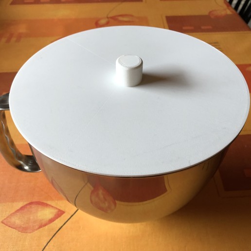 auxiliar de cozinha tigela com tampa a casa kitchenaid jantar 3D print model - Mito3D