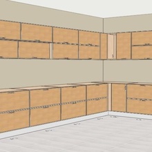 armário de cozinha arquitetura 3d adeko sketchup 3d print model - Mito3D