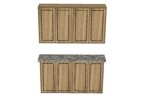 kitchen counter kitchen counter cabinets  3d print model - Mito3D