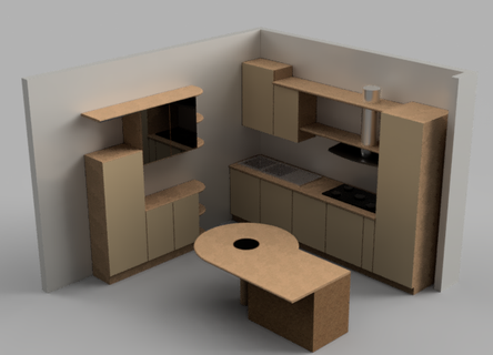 cucina mobilia casa 3d print model - Mito3D
