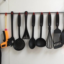 kitchen hooks rod mounts organizer no drilling required home dining 3d print model - Mito3D