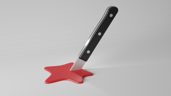 kitchen knife stab magnetic prop halloween 3d print model - Mito3D