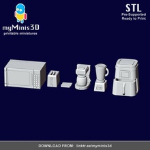 mutfak Ayarlamak Barbie oyuncak bebekler ev 3d Yazdır modeller 3d print model - Mito3D