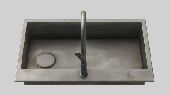 mutfak lavabo 3d model musluk dokunmak stl blender satın almak varlıklar modeller oyunlar 3d print model - Mito3D