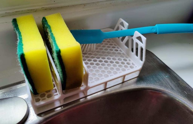 cucina lavello vassoio casa spazzola spugna titolare supporto cena cenare camera 3d print model - Mito3D