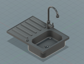 kitchen sinks Game boat - model sink fittings rc 3d print model - Mito3D
