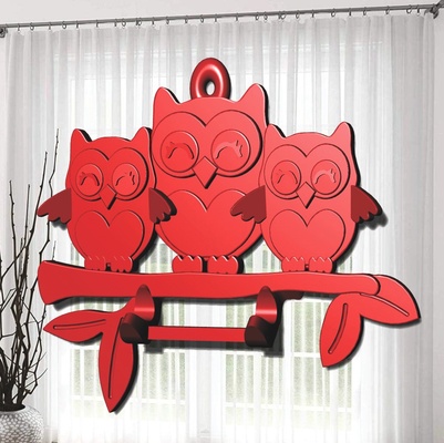 kitchen towel hanger - mama owl home family cleaners mom mother son hygiene cleanliness dispenser support holder towels house art decoration animal 3d print model - Mito3D