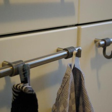 cucina asciugamano gancio barre tonde personalizzabile casa e sala da pranzo portasalviette la maniglia clip 3d print model - Mito3D
