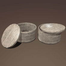 utensili da cucina gioco medievale low poly bene in legno pot cibo pepe 3d print model - Mito3D