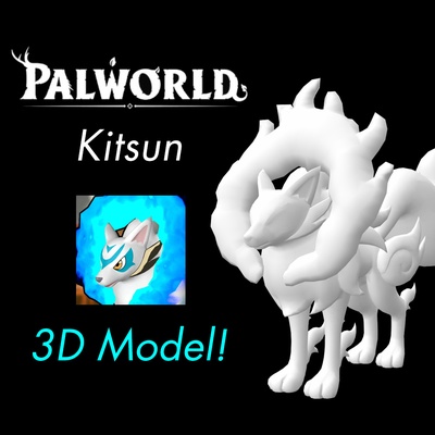 kitsun 3d modello palworld amico mondo gioco pokemon xbox 3d print model - Mito3D
