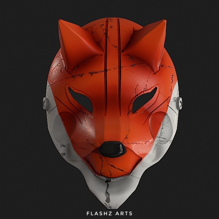 kitsune Renard masque 3D print model - Mito3D