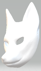 kitsune maschera Halloween 3d print model - Mito3D