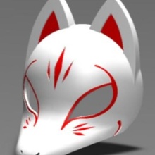 kitsune máscara Moda cosplay japonés persona 5 mazo zorro 3d print model - Mito3D