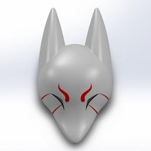 kitsune máscara Moda marca japonés zorro cosplay 3d print model - Mito3D