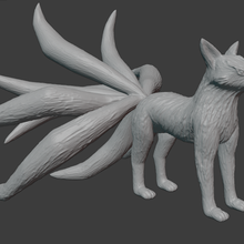 kitsune nine tailed Raposa 3d print model - Mito3D