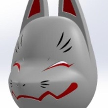 kitsune wano mask fashion cosplay japanese maque fox 3d print model - Mito3D