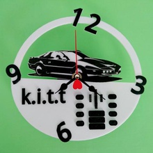 kitt sehen home 3dlite Auto Farbe cool drawing3d er fantastisch Ritter Reiter bunte die Erleichterung Uhr Wand clock tv Serie zwei 3d print model - Mito3D