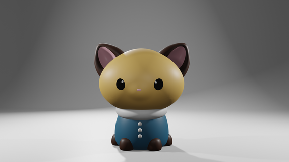 gatito Saco juego animal gato juguete casa decoración figurilla 3d print model - Mito3D
