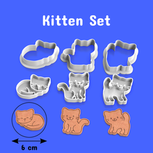 kitten cookie fondant cutter fontant dough cat 3d print model - Mito3D